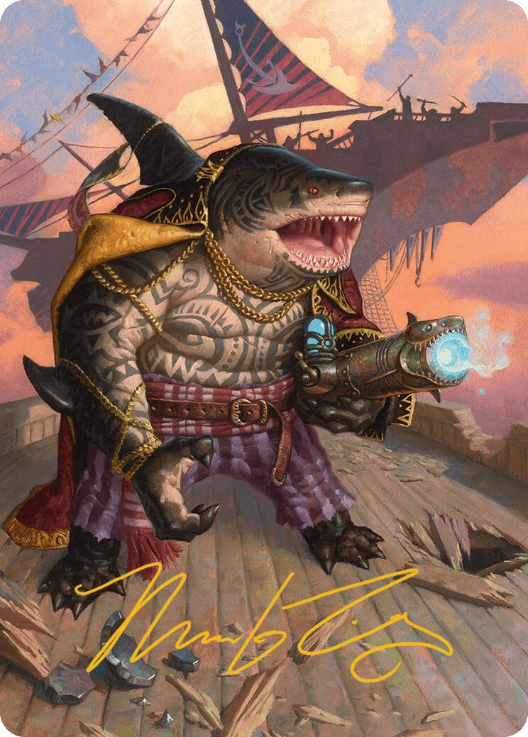 Captain Howler, Sea Scourge Art Card (4/54) (Gold-Stamped Signature) [Aetherdrift Art Series] | Gear Gaming Bentonville
