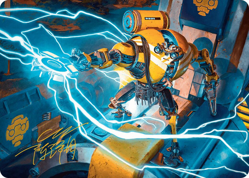 Mendicant Core, Guidelight Art Card (12/54) (Gold-Stamped Signature) [Aetherdrift Art Series] | Gear Gaming Bentonville