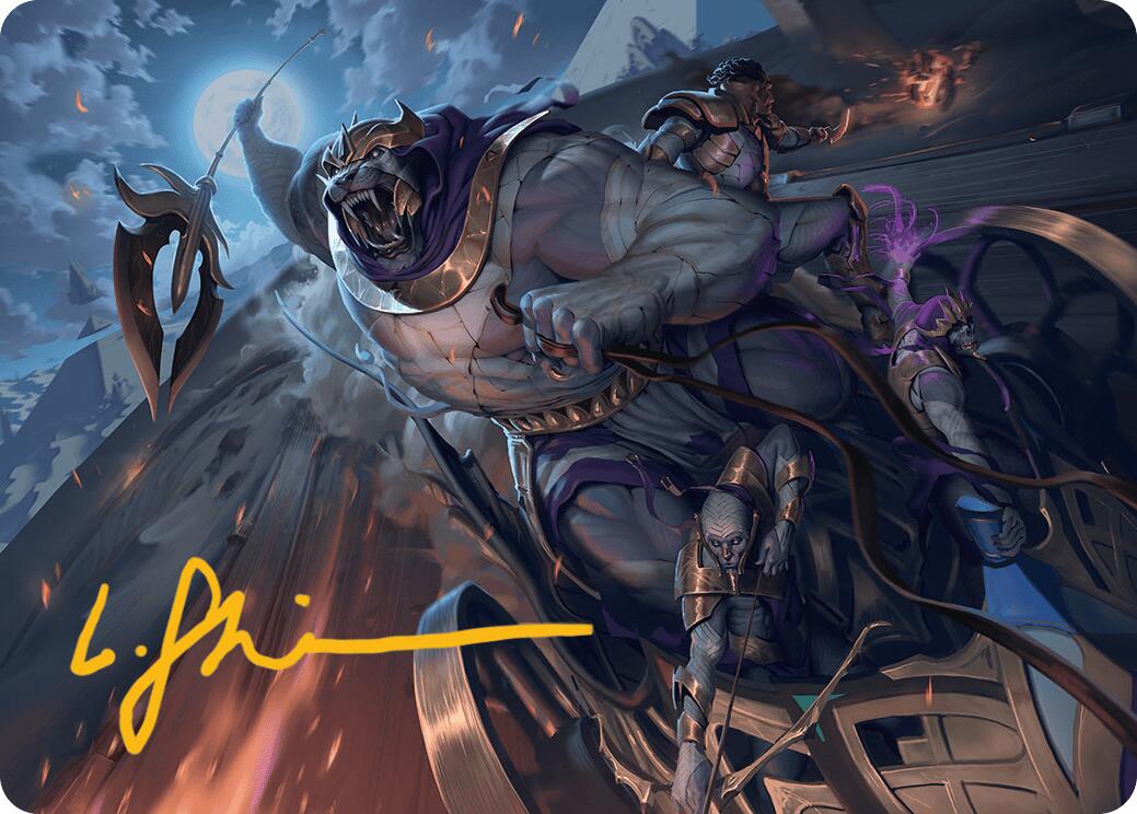 Zahur, Glory's Past Art Card (Gold-Stamped Signature) [Aetherdrift Art Series] | Gear Gaming Bentonville