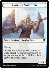 Angel of Sanctions // Zombie (0003) Double-Sided Token [Aetherdrift Tokens] | Gear Gaming Bentonville