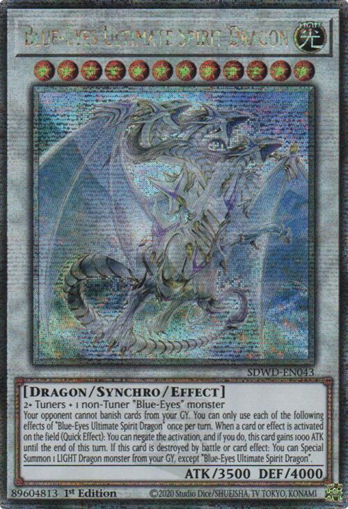 Blue-Eyes Ultimate Spirit Dragon (Quarter Century Secret Rare) [SDWD-EN043] Quarter Century Secret Rare | Gear Gaming Bentonville