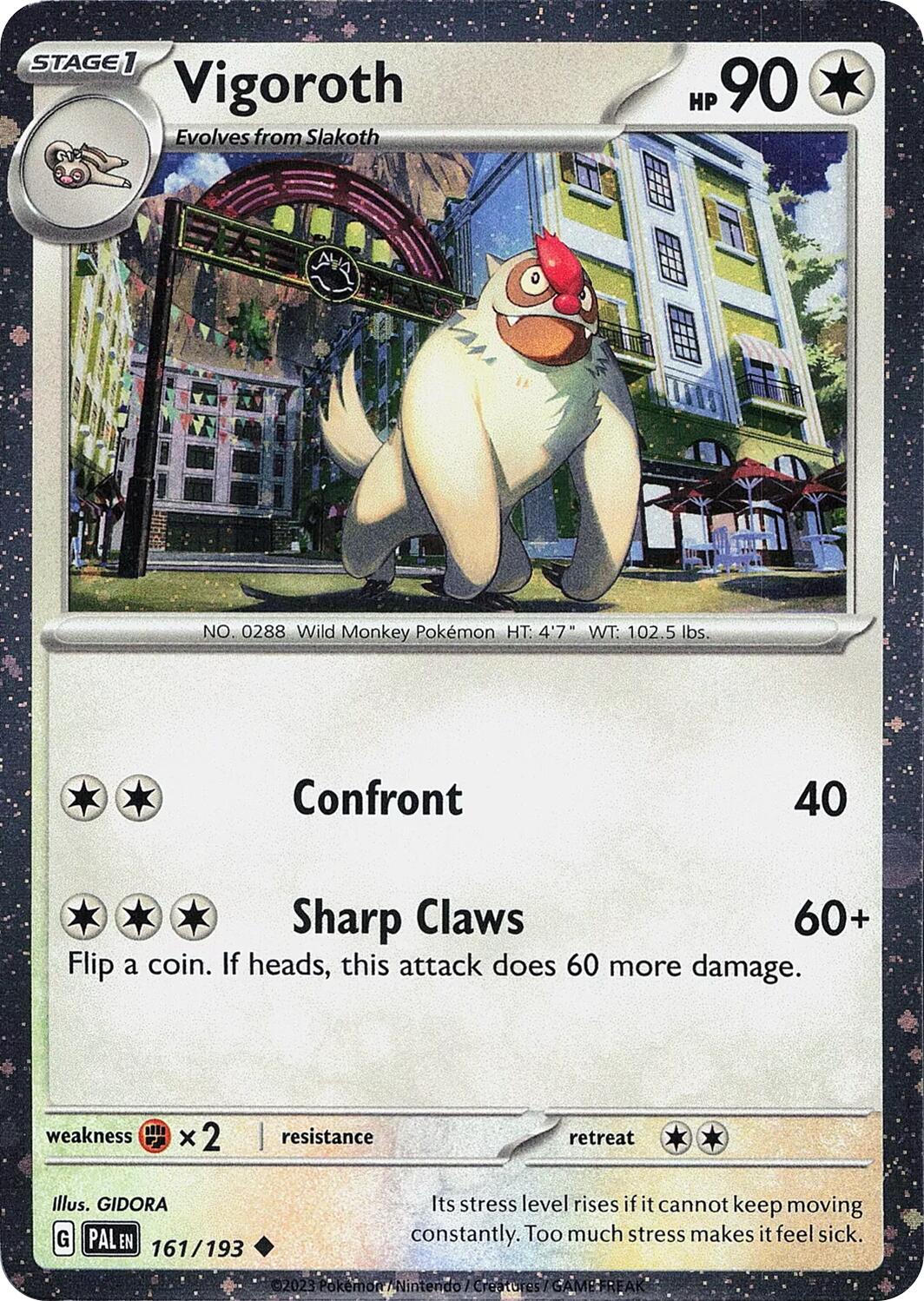Vigoroth (161/193) (Cosmos Holo) [Scarlet & Violet: Paldea Evolved] | Gear Gaming Bentonville