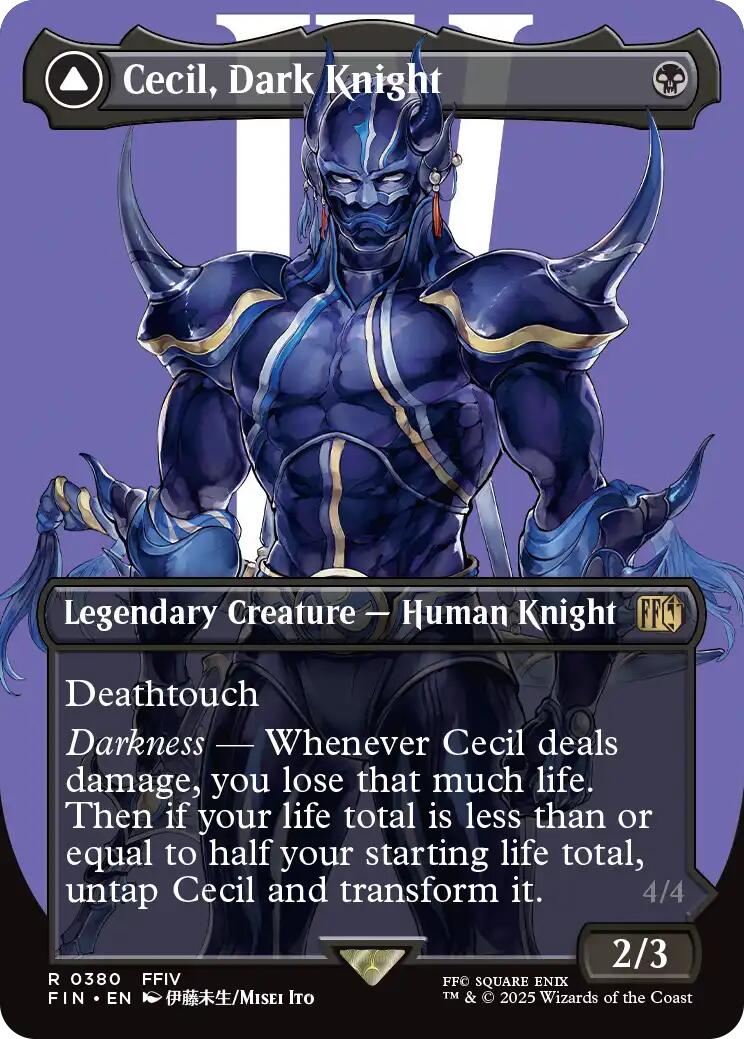 Cecil, Dark Knight // Cecil, Redeemed Paladin (Borderless) [FINAL FANTASY] | Gear Gaming Bentonville
