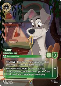 Tramp - Enterprising Dog (Enchanted) (212/204) [Archazia's Island] | Gear Gaming Bentonville