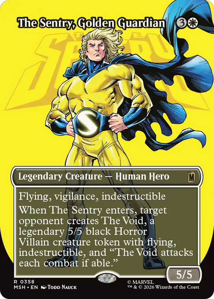 The Sentry, Golden Guardian (Borderless) [Marvel Super Heroes] | Gear Gaming Bentonville