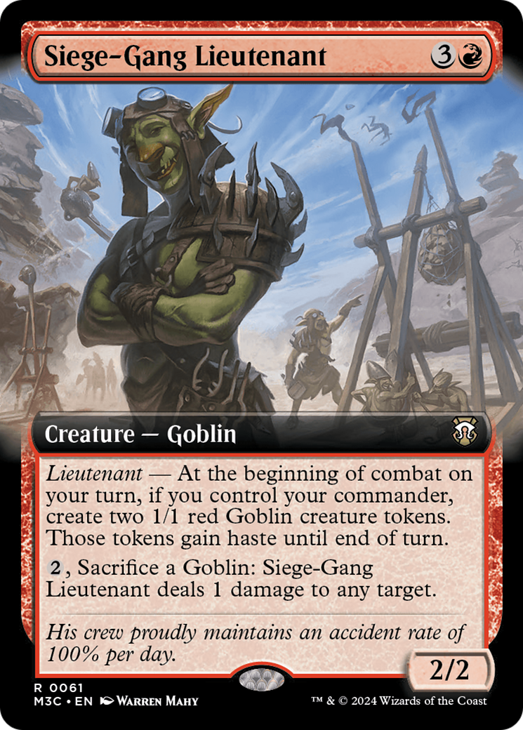 Siege-Gang Lieutenant (Extended Art) [Modern Horizons 3 Commander] | Gear Gaming Bentonville