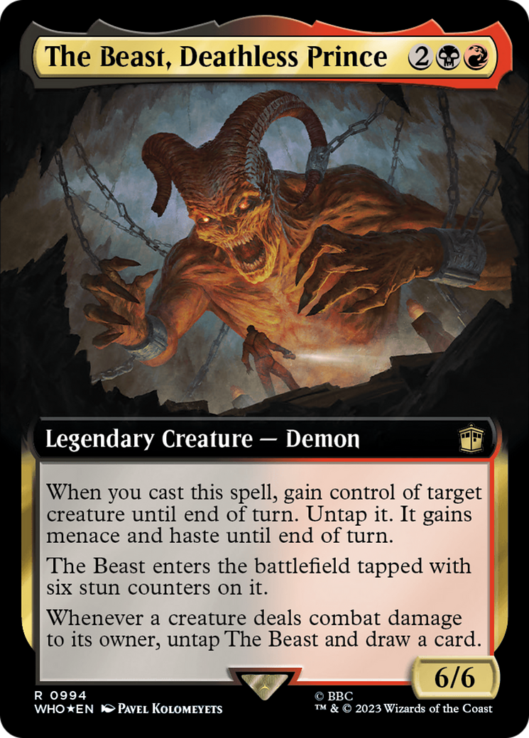 The Beast, Deathless Prince (Extended Art) (Surge Foil) [Doctor Who] | Gear Gaming Bentonville