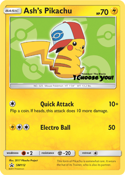 Ash's Pikachu (SM112) [Sun & Moon: Black Star Promos] | Gear Gaming Bentonville