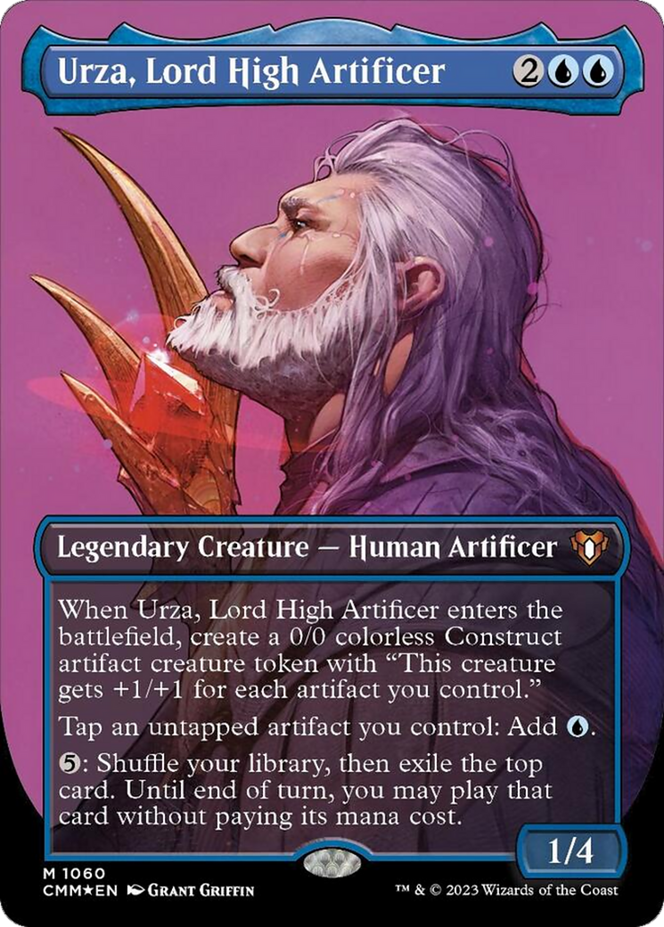 Urza, Lord High Artificer (Borderless Textured Foil Frame Break) [Commander Masters] | Gear Gaming Bentonville