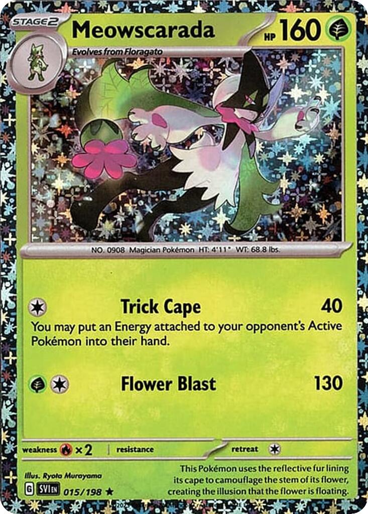 Meowscarada (015/198) (Sparkle Holo) [Miscellaneous Cards] | Gear Gaming Bentonville