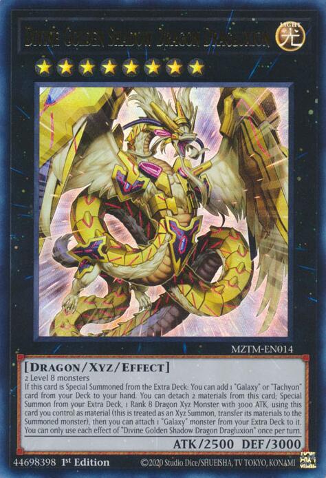 Divine Golden Shadow Dragon Dragluxion [MZTM-EN014] Ultra Rare | Gear Gaming Bentonville