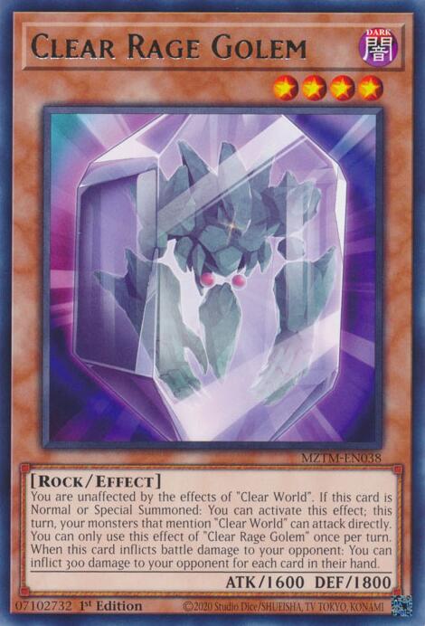 Clear Rage Golem [MZTM-EN038] Rare | Gear Gaming Bentonville