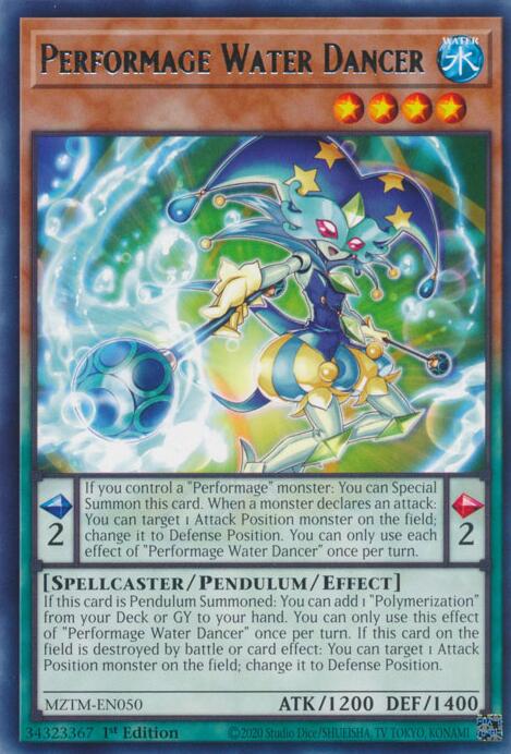 Performage Water Dancer [MZTM-EN050] Rare | Gear Gaming Bentonville