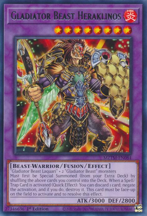 Gladiator Beast Heraklinos [MZTM-EN084] Rare | Gear Gaming Bentonville
