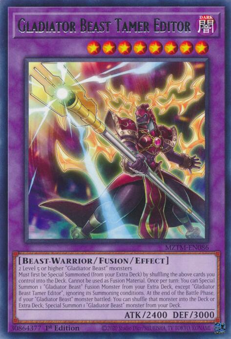 Gladiator Beast Tamer Editor [MZTM-EN086] Rare | Gear Gaming Bentonville