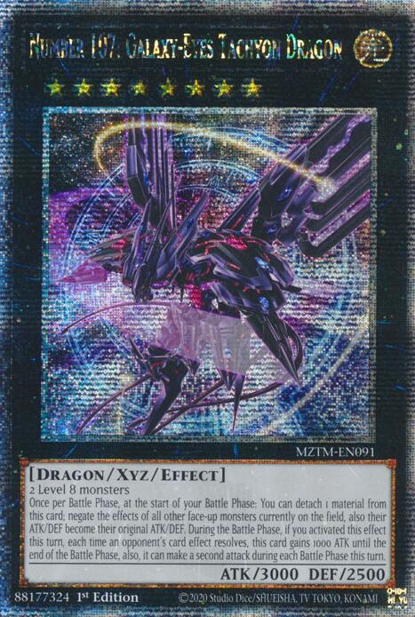 Number 107: Galaxy-Eyes Tachyon Dragon (Quarter Century Secret Rare) [MZTM-EN091] Quarter Century Secret Rare | Gear Gaming Bentonville