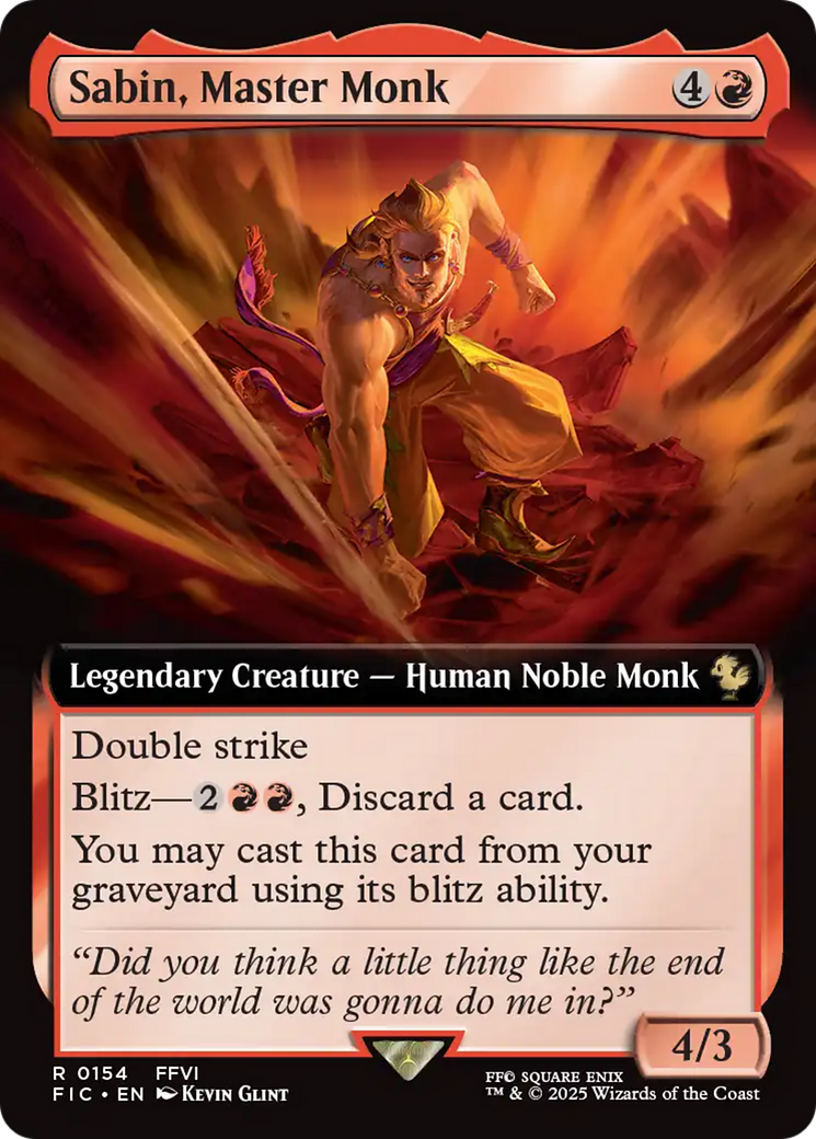 Sabin, Master Monk (Extended Art) [FINAL FANTASY Commander] | Gear Gaming Bentonville