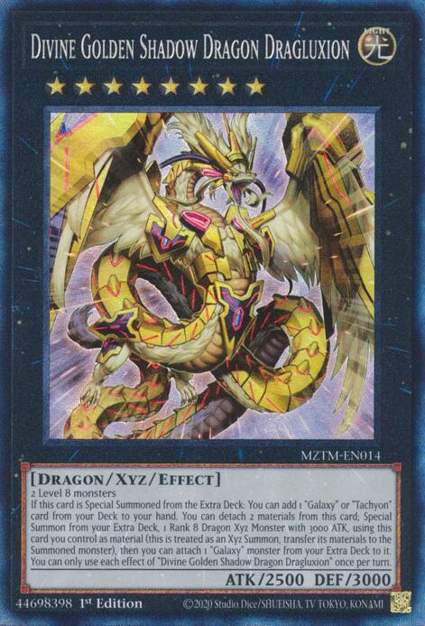 Divine Golden Shadow Dragon Dragluxion (Collector's Rare) [MZTM-EN014] Collector's Rare | Gear Gaming Bentonville