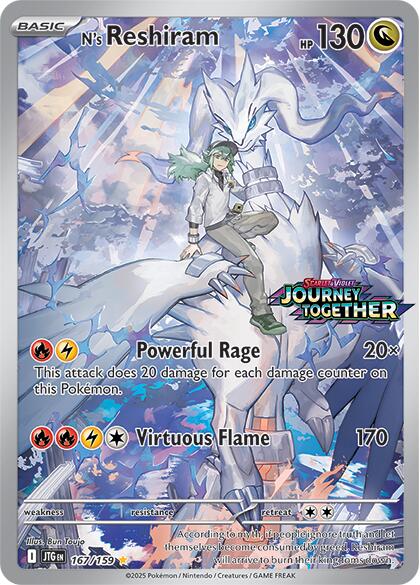 N's Reshiram (167/159) (Journey Together Stamp) [Scarlet & Violet: Journey Together] | Gear Gaming Bentonville
