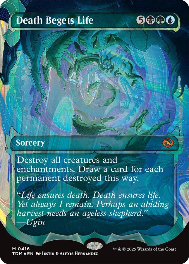 Death Begets Life (Showcase) (Halo Foil) [Tarkir: Dragonstorm] | Gear Gaming Bentonville
