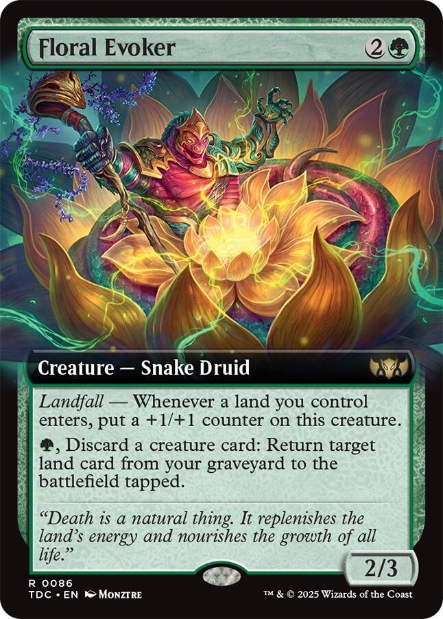 Floral Evoker (Extended Art) [Tarkir: Dragonstorm Commander] | Gear Gaming Bentonville