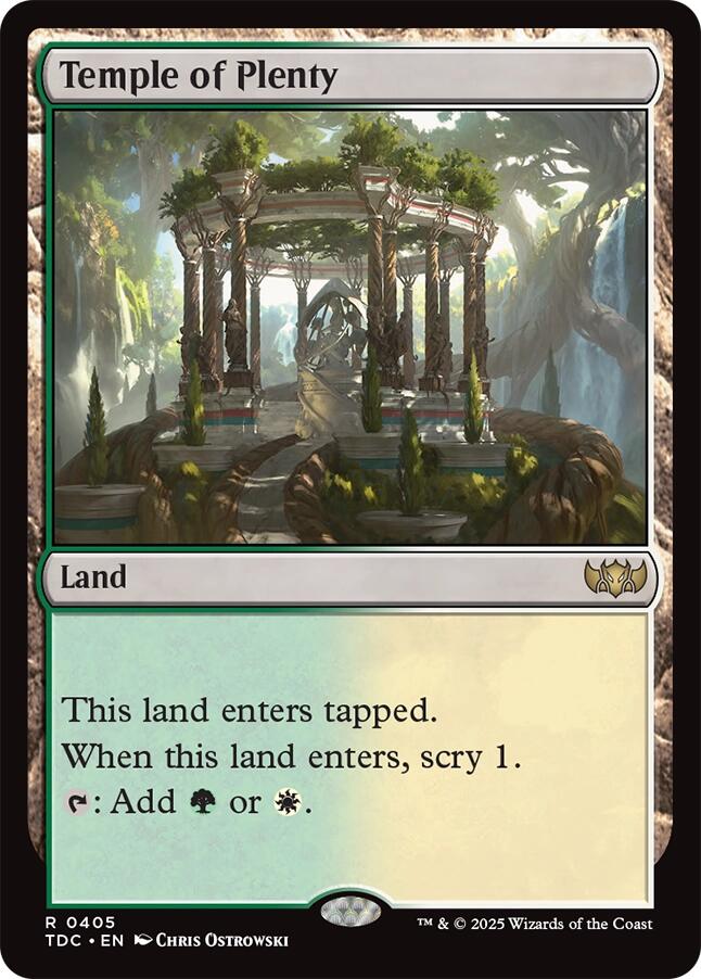 Temple of Plenty [Tarkir: Dragonstorm Commander] | Gear Gaming Bentonville