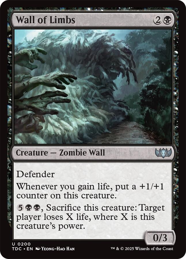 Wall of Limbs [Tarkir: Dragonstorm Commander] | Gear Gaming Bentonville