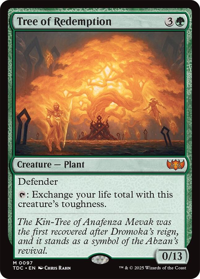 Tree of Redemption [Tarkir: Dragonstorm Commander] | Gear Gaming Bentonville