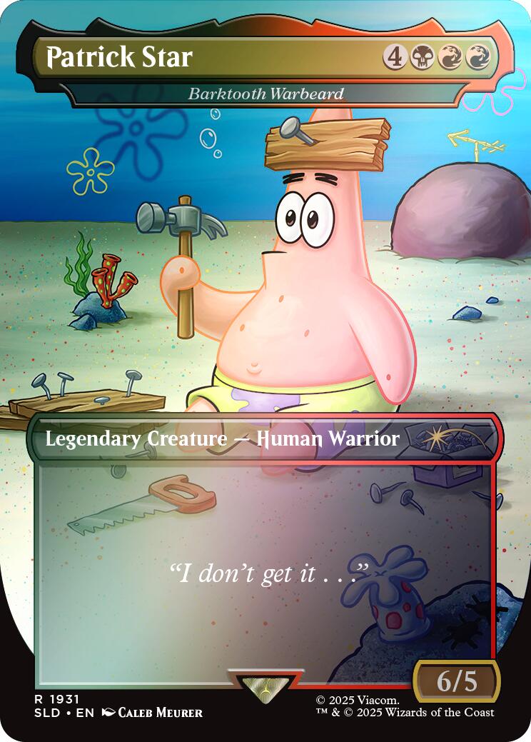 Patrick Star - Barktooth Warbeard (Rainbow Foil) [Secret Lair Drop Series] | Gear Gaming Bentonville