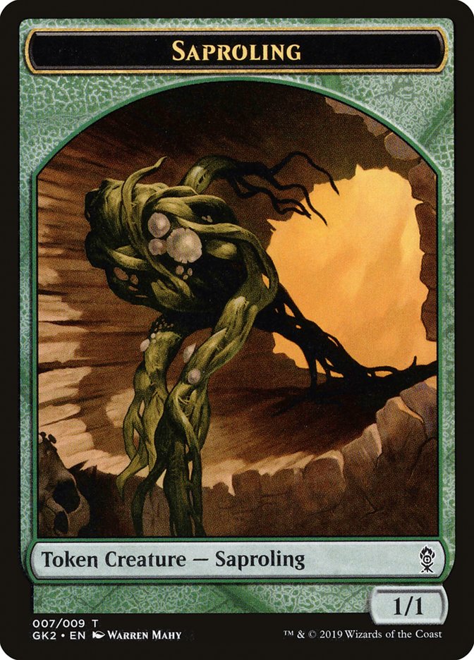Saproling // Wurm Double-Sided Token [Ravnica Allegiance Guild Kit Tokens] | Gear Gaming Bentonville