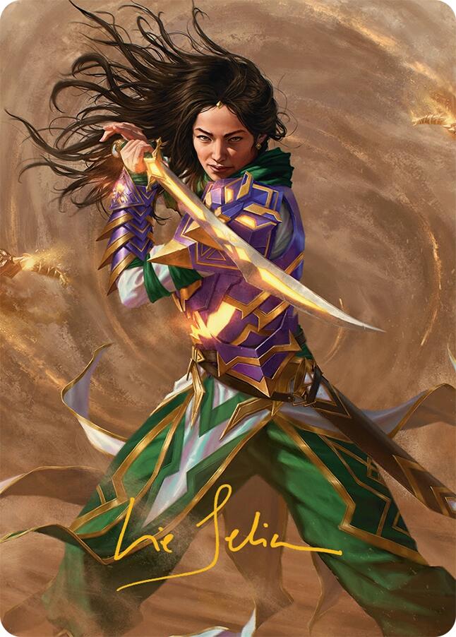 Descendant of Storms Art Card (2/54) (Gold-Stamped Signature) [Tarkir: Dragonstorm Art Series] | Gear Gaming Bentonville