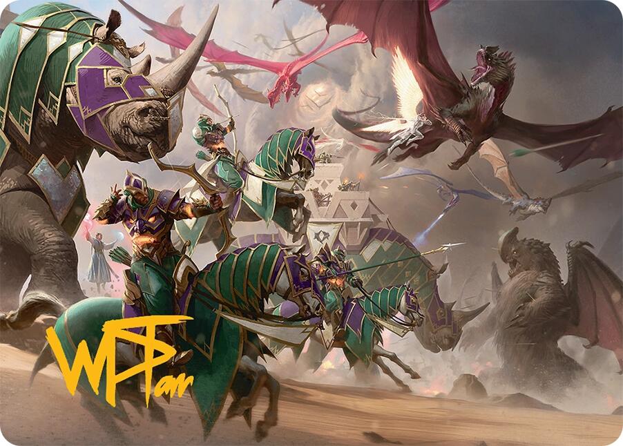 United Battlefront Art Card (5/54) (Gold-Stamped Signature) [Tarkir: Dragonstorm Art Series] | Gear Gaming Bentonville