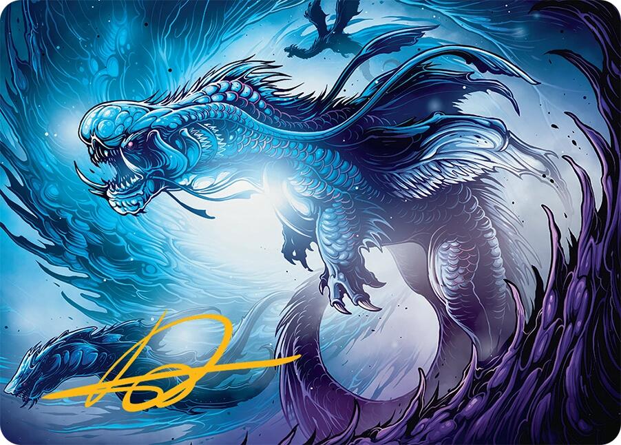 Roiling Dragonstorm Art Card (33/54) (Gold-Stamped Signature) [Tarkir: Dragonstorm Art Series] | Gear Gaming Bentonville