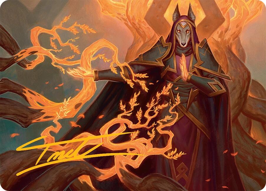Abzan Devotee Art Card (10/54) (Gold-Stamped Signature) [Tarkir: Dragonstorm Art Series] | Gear Gaming Bentonville