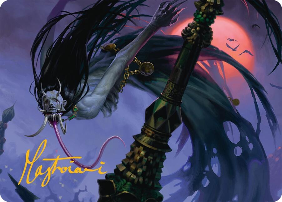 Qarsi Revenant Art Card (12/54) (Gold-Stamped Signature) [Tarkir: Dragonstorm Art Series] | Gear Gaming Bentonville