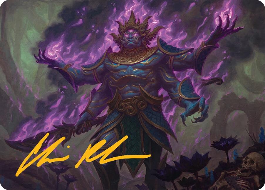 Rot-Curse Rakshasa Art Card (13/54) (Gold-Stamped Signature) [Tarkir: Dragonstorm Art Series] | Gear Gaming Bentonville