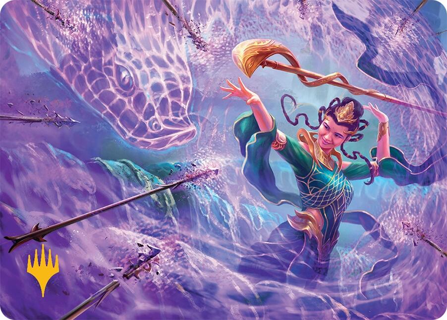 Snakeskin Veil Art Card (19/54) (Gold-Stamped Signature) [Tarkir: Dragonstorm Art Series] | Gear Gaming Bentonville