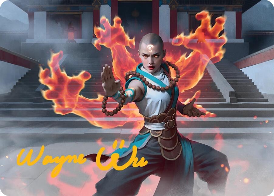 Flamehold Grappler Art Card (24/54) (Gold-Stamped Signature) [Tarkir: Dragonstorm Art Series] | Gear Gaming Bentonville
