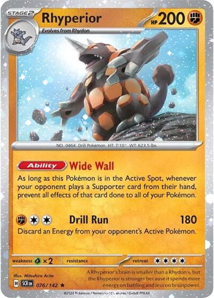 Rhyperior (076/142) (Cosmos Holo) [Scarlet & Violet: Stellar Crown] | Gear Gaming Bentonville