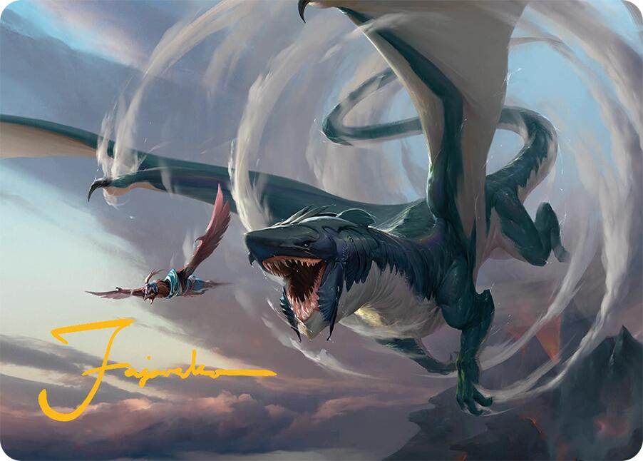Whirlwing Stormbrood Art Card (27/54) (Gold-Stamped Signature) [Tarkir: Dragonstorm Art Series] | Gear Gaming Bentonville