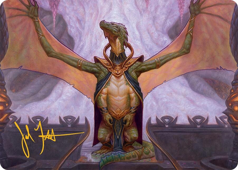 Kheru Goldkeeper Art Card (36/54) (Gold-Stamped Signature) [Tarkir: Dragonstorm Art Series] | Gear Gaming Bentonville