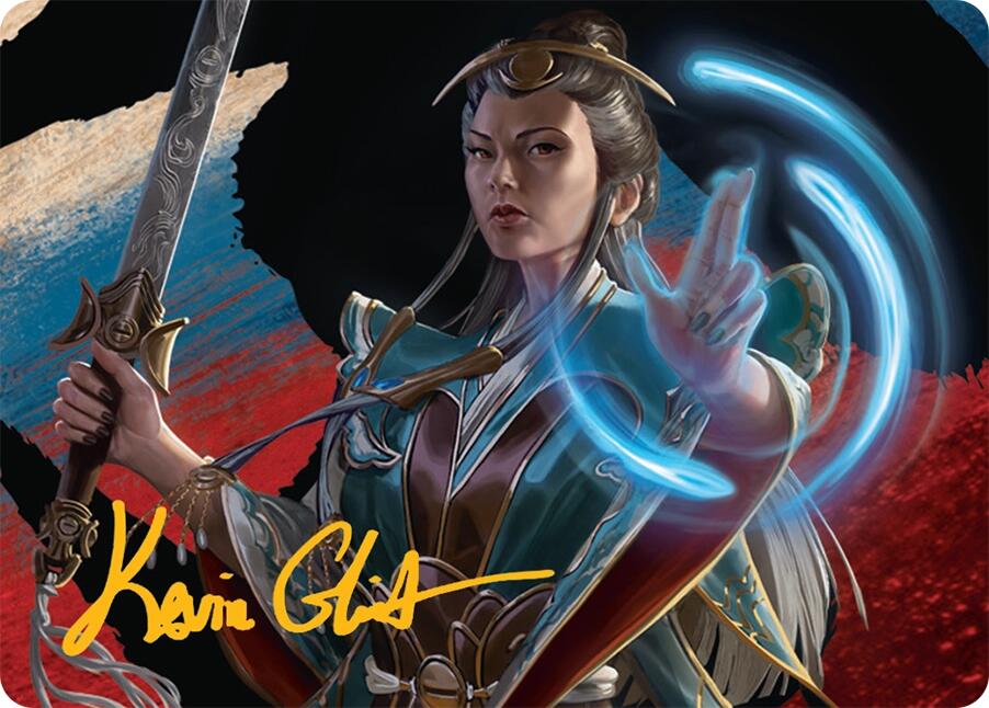 Narset, Jeskai Waymaster Art Card (44/54) (Gold-Stamped Signature) [Tarkir: Dragonstorm Art Series] | Gear Gaming Bentonville