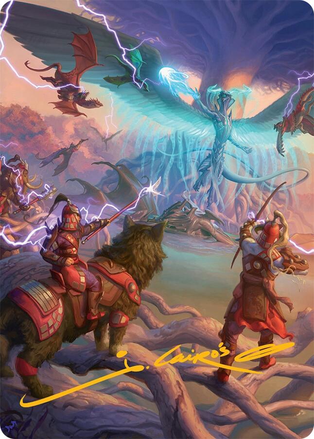 All-Out Assault Art Card (50/54) (Gold-Stamped Signature) [Tarkir: Dragonstorm Art Series] | Gear Gaming Bentonville