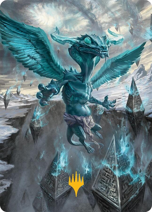 Ugin, Eye of the Storms Art Card (47/54) (Gold-Stamped Signature) [Tarkir: Dragonstorm Art Series] | Gear Gaming Bentonville