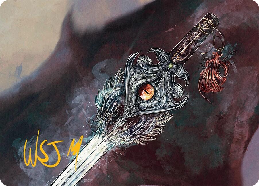 Dragonfire Blade Art Card (40/54) (Gold-Stamped Signature) [Tarkir: Dragonstorm Art Series] | Gear Gaming Bentonville