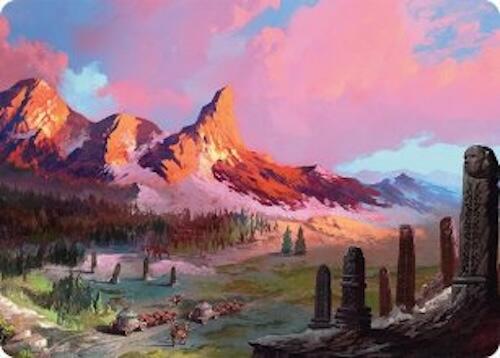 Rugged Highlands Art Card (29/54) [Tarkir: Dragonstorm Art Series] | Gear Gaming Bentonville