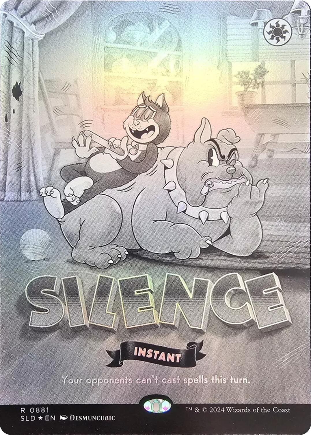 Silence (0881) (Black & White Foil) [Secret Lair Drop Series] | Gear Gaming Bentonville