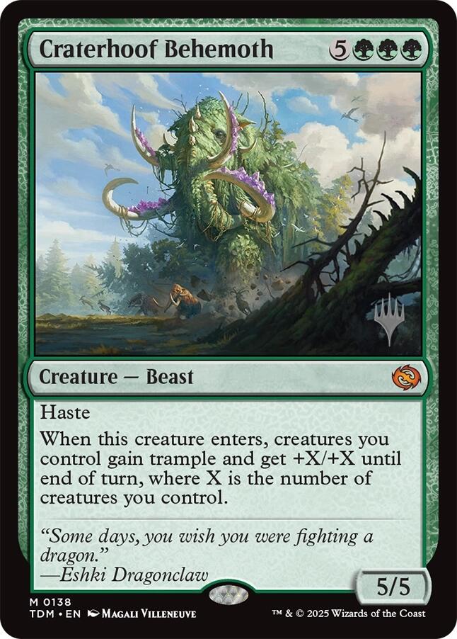 Craterhoof Behemoth [Tarkir: Dragonstorm Promos] | Gear Gaming Bentonville