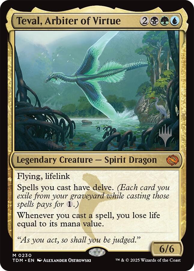 Teval, Arbiter of Virtue [Tarkir: Dragonstorm Promos] | Gear Gaming Bentonville