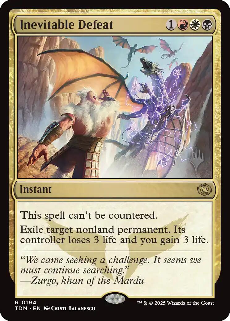 Inevitable Defeat [Tarkir: Dragonstorm Promos] | Gear Gaming Bentonville